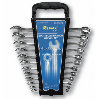 remax 61-WS611A 12 PCS COMBINATION WRENCH DIN3113 SET  Wrench Size 6, 7, 8, 9, 10, 11, 12, 13, 14, 15, 16, 17mm.